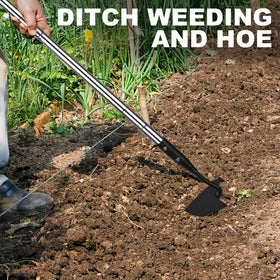 YEELOR Warren Hoe stainless steel blade ready for tough soil tasks.