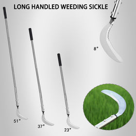 YEELOR Straight-edge blade glides through light weeds without sticking.