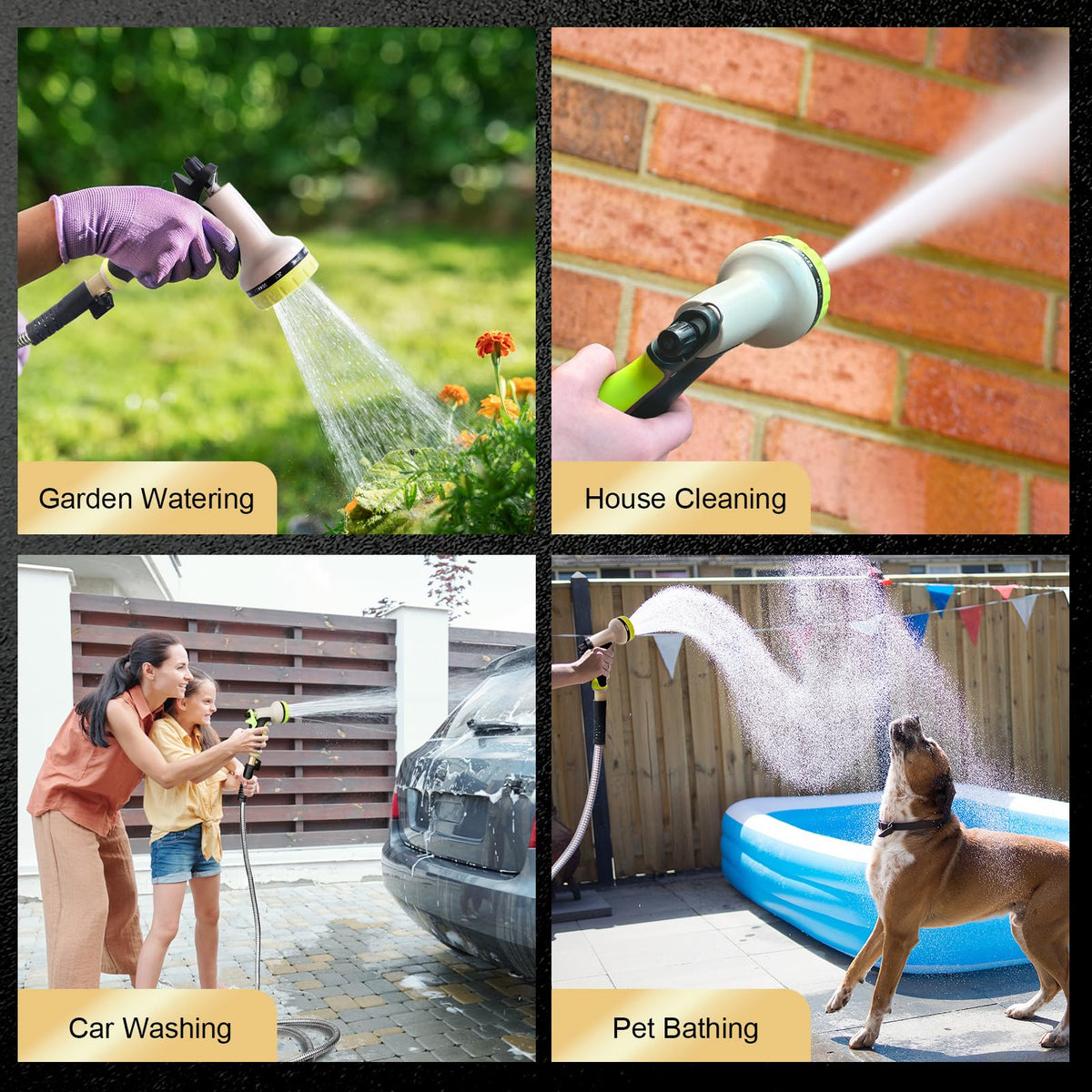 Yeenuo metal hose is designed for all-weather outdoor use.