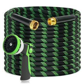 Yeenuo garden hose 50ft non-expandable: steady water flow for patio plant care.