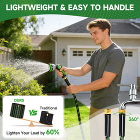Yeenuo garden hose is lightweight for easy carrying and maneuvering.