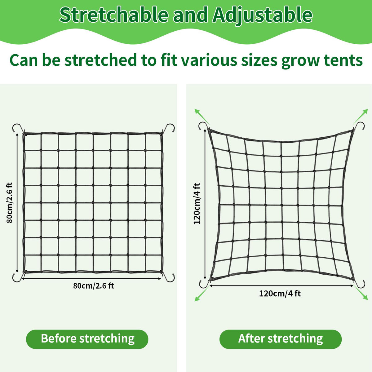 Yeestone heavy-duty nylon trellis withstands heavy climbing plants and promotes airflow.