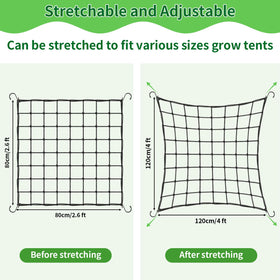 Yeestone heavy-duty nylon trellis withstands heavy climbing plants and promotes airflow.