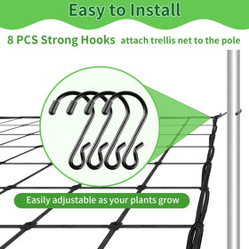 yeestone trellis netting 4x4 mesh detail emphasizes stable framework for pruning.