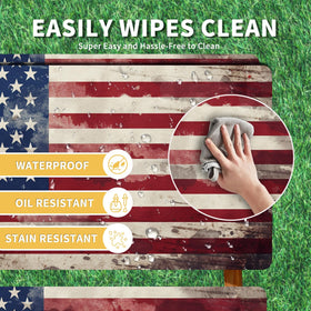 YEYE JUICE waterproof table cloth keeps surfaces dry during picnics.