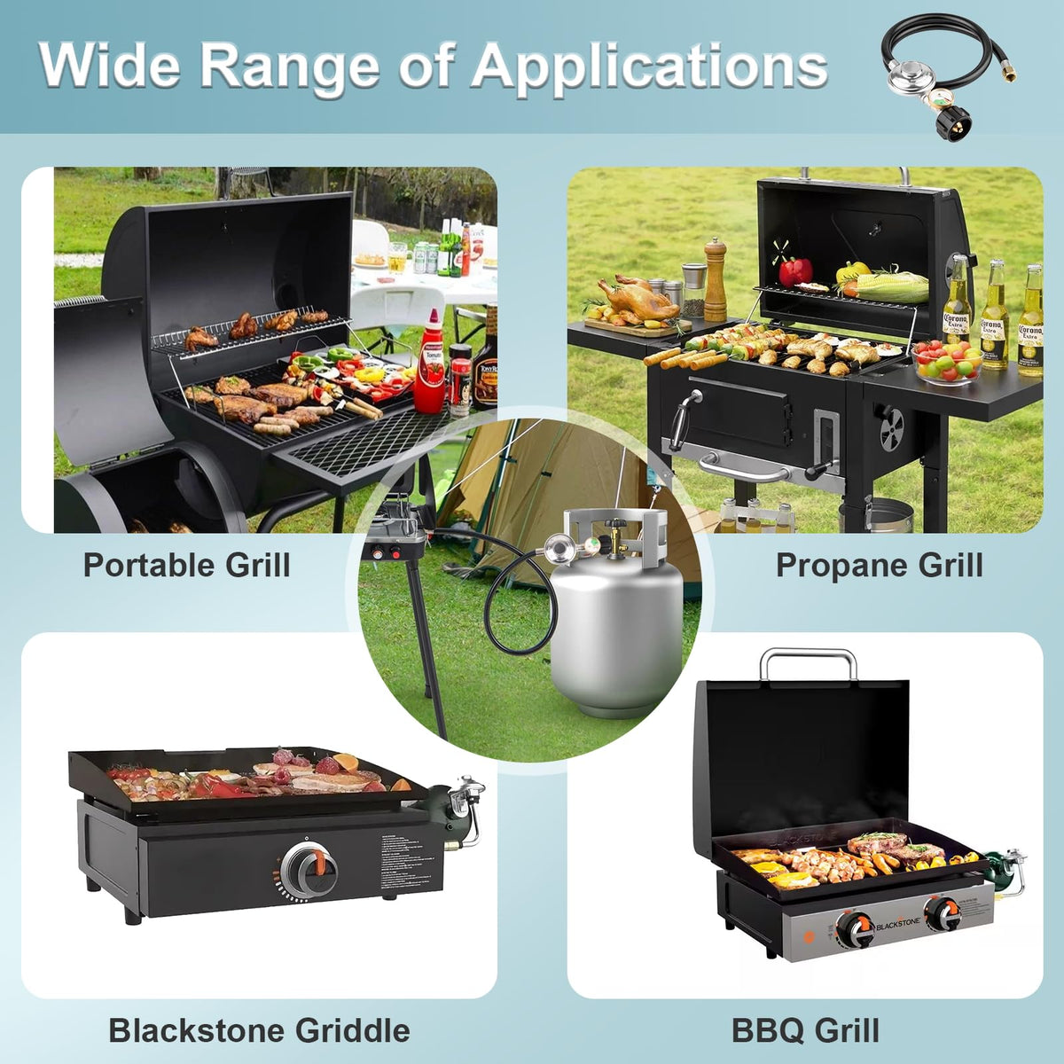 YEYETUO compatibility with grills, heaters, and fire pits for versatile use