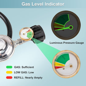 YEYETUO regulator inlet connection ensures a secure, gas-tight grill hookup