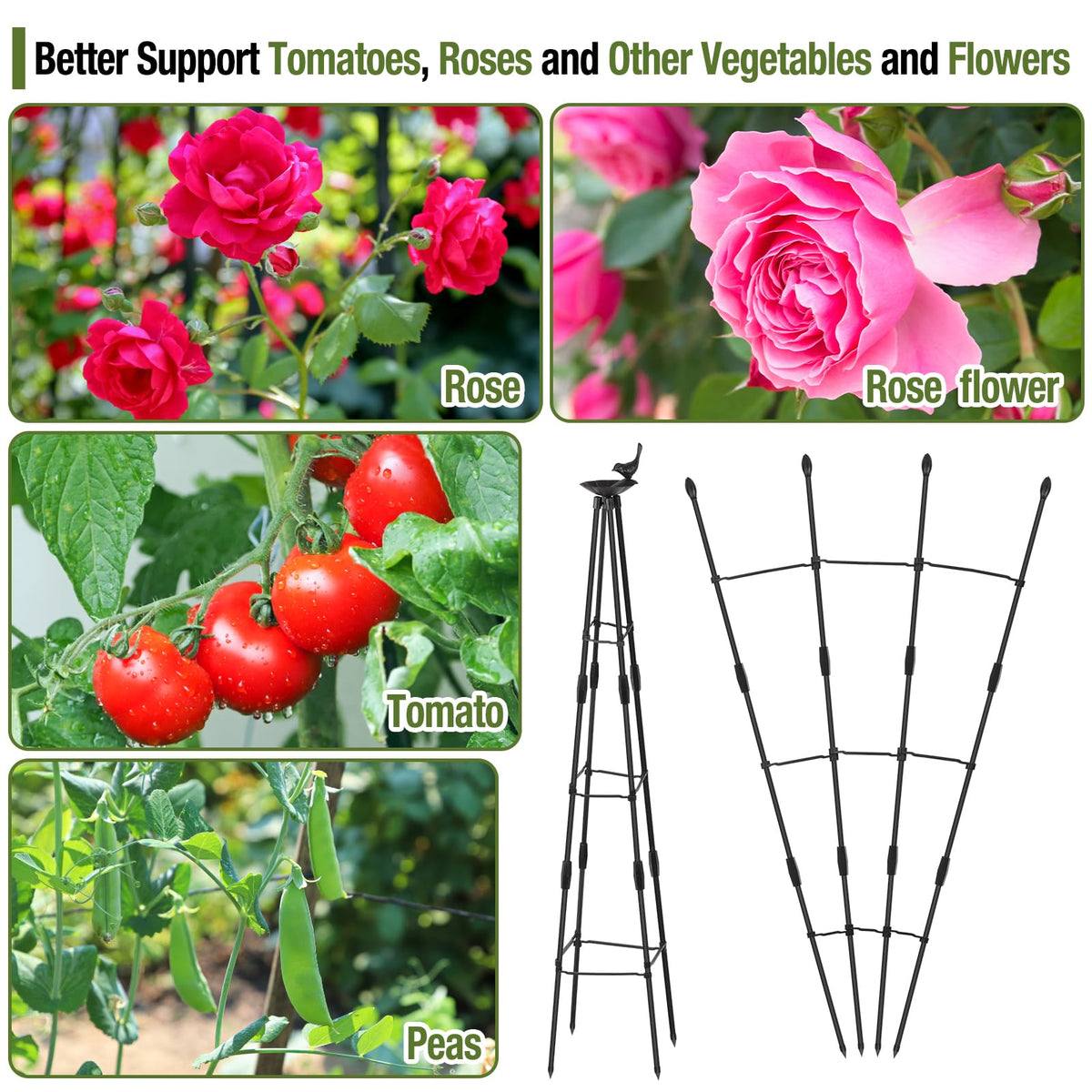 Yeghujar 2-pack garden trellis lets you create multiple growing structures