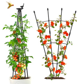 Yeghujar 4ft trellis tower obelisk supports tall climbing plants in garden