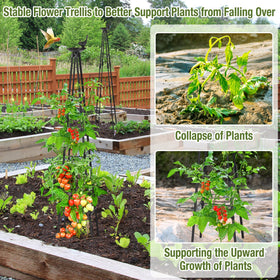 Yeghujar trellis easily inserts into pots for portable vertical garden