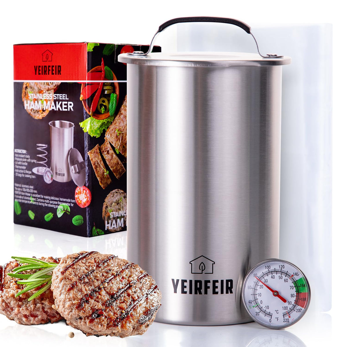 YEIRFEIR ham press – deli-meat maker with precise ingredient control for healthier lunches.