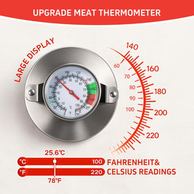 YEIRFEIR ham press large dial thermometer – accurate temperature monitoring for juicy results.