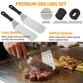 Yekale 17-piece griddle kit griddle spatula for even cooking and large portions