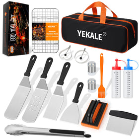 Yekale 17-piece griddle kit long spatula for flipping with precision