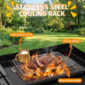 Yekale 17-piece griddle kit slant-edge scraper for quick griddle cleaning