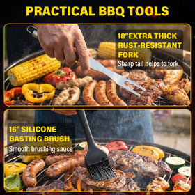 Yekale hanging holes keep grill tools organized and ready.