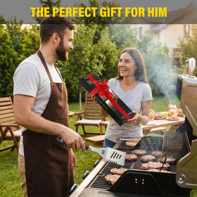 Yekale tongs with long reach for safe grilling.