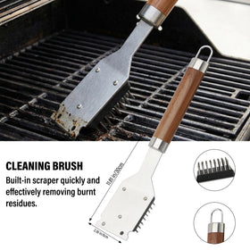 Yekale tools with wood-grain handles stay comfortable during cooking.