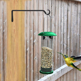 YELOKIE forged-metal plant hanger showcases craftsmanship for outdoor setups.