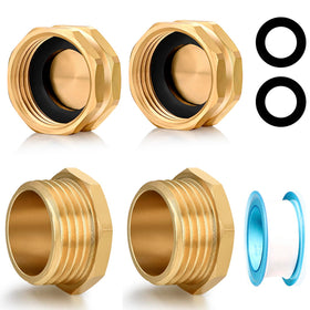 YELUN 3-4 inch brass end cap female for leak-free hose storage