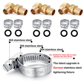 YELUN 3/4 inch garden hose fittings set with standard US thread