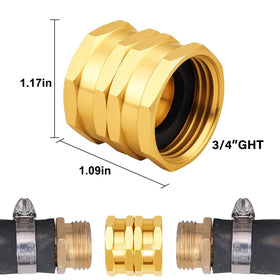 YELUN brass hose adapter includes sealing tape for quick, leak-free setup.