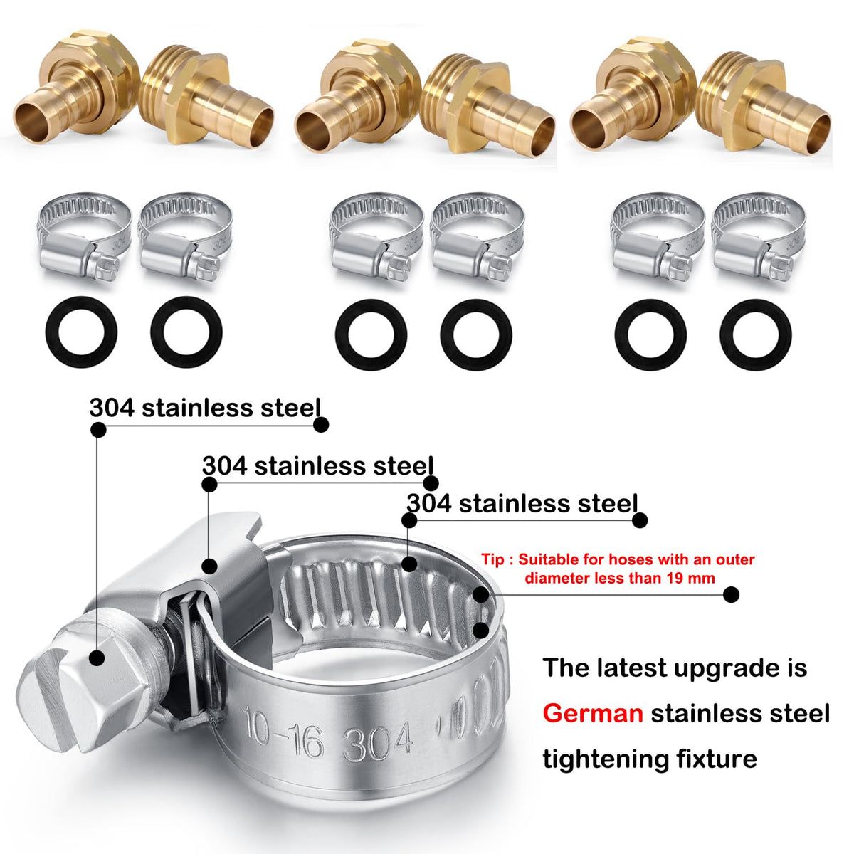 YELUN 1/2 inch brass fittings enable easy male-female connections