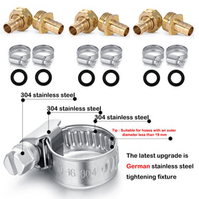 YELUN 1/2 inch brass fittings enable easy male-female connections