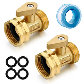 YELUN brass shut-off valve close-up showing durable construction and smooth operation.