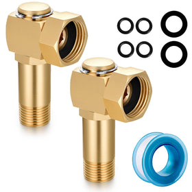 YELUN brass swivel elbow connector shown for flexible hose routing.