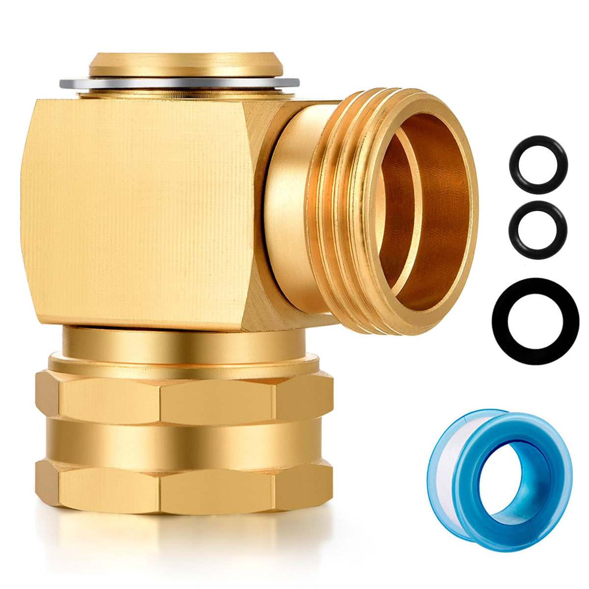 YELUN brass swivel elbow aids routing of hose without kinking