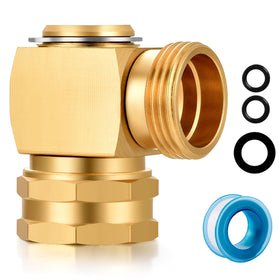 YELUN brass swivel elbow aids routing of hose without kinking