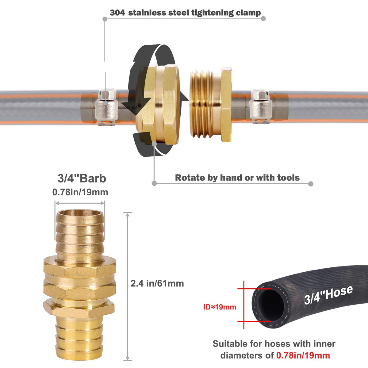 YELUN hose end clamps for leak prevention during tightening
