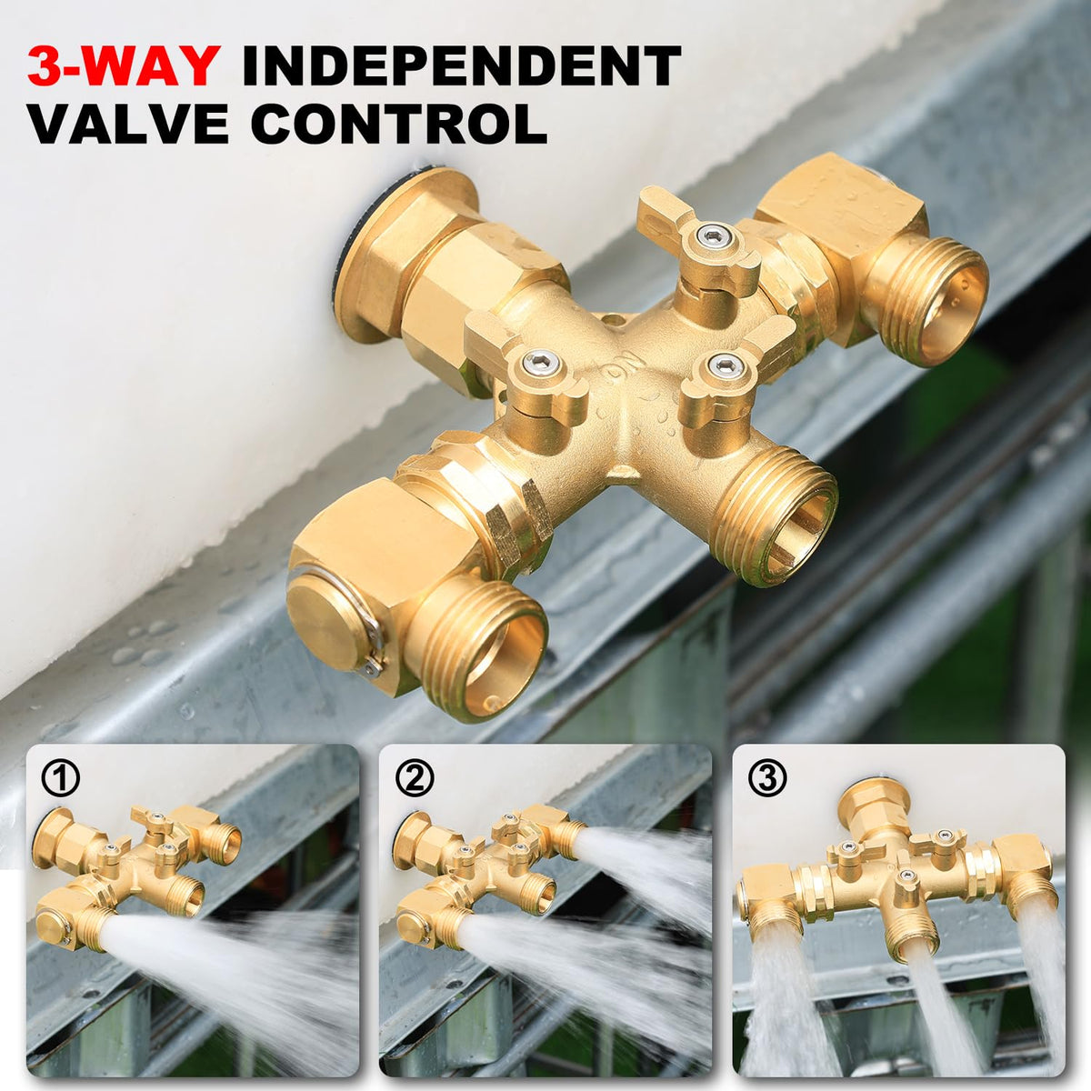 YELUN 3/4 inch GHT female inlet compatible with standard hoses