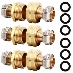 YELUN solid brass hose connector trio for durable repairs