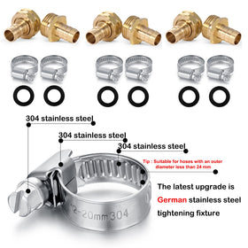 YELUN stainless steel clamps ensure tight seals when attaching hoses and sprayers.