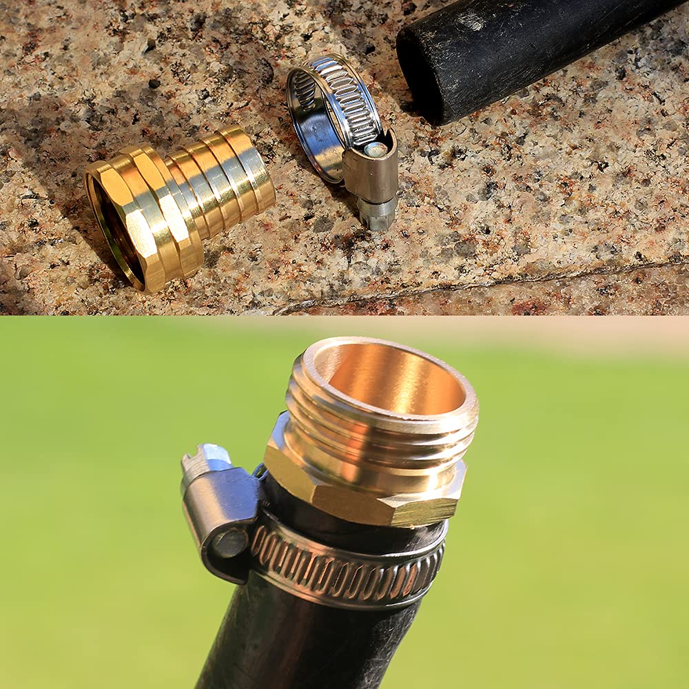 YELUN stainless steel clamps securing a hose connection to prevent leaks.