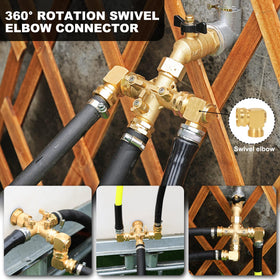 YELUN swivel elbow connector guides hose direction without kinking