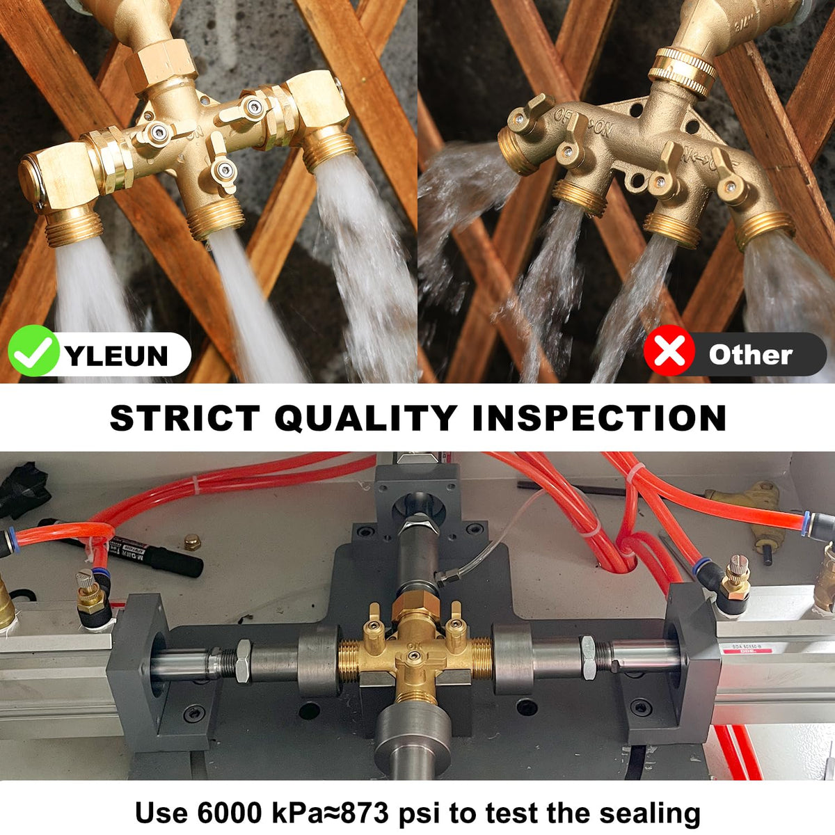 YELUN washers and sealing tape help install securely and prevent leaks