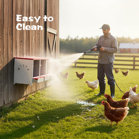 YENAM heavy-duty galvanized steel construction resists rust and predators.