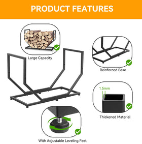 YENGOTH firewood rack easy assembly saves setup time and effort.
