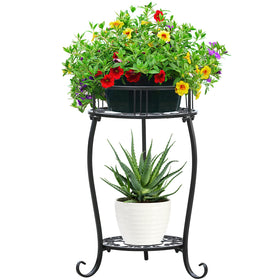 YENGOTH 2-tier plant stand front view showing stable greenery display.