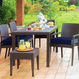 YENING navy blue set of two cushions on a patio chair for style
