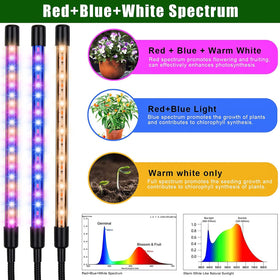 Yentbokj grow lights four-head array providing even illumination