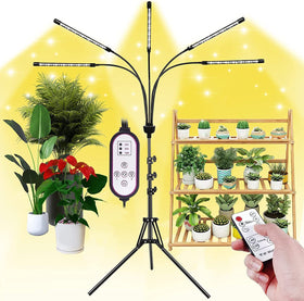 The yentbokj LED grow light on a stand offers quick setup and steady illumination.