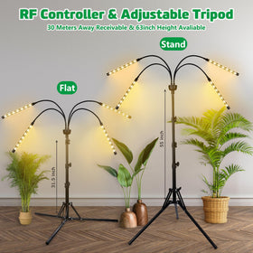 Yentbokj plant lamp includes timer and remote for hands-free scheduling