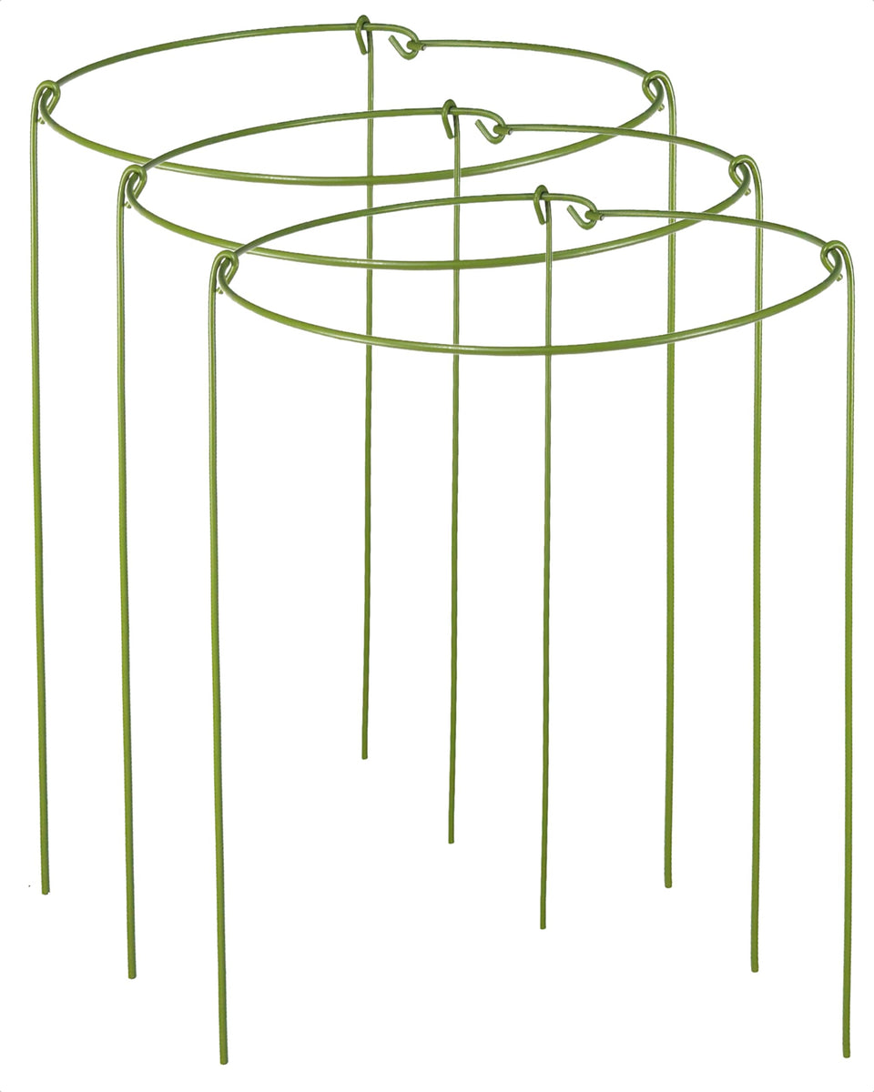 YEOAUM 3-pack plant stakes provide sturdy support for potted plants.