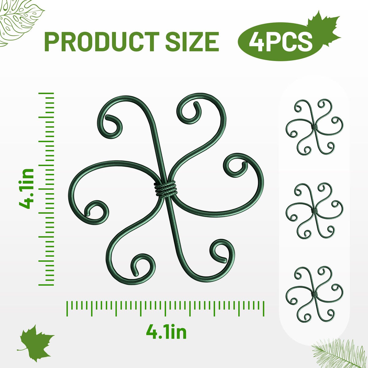 Yeomant green iron plant stakes with rust-resistant coating for longevity