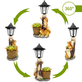 YEPOTUE squirrel planter garden decor showcases blooms beautifully.