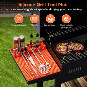 YESCOO anti-slip bottom keeps the mat steady on counters during cooking.
